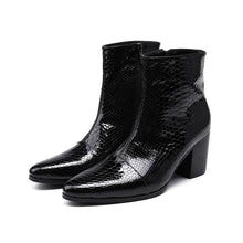 Italian Steel Pointed Toe Western Styles Double Buckle Strap Boots