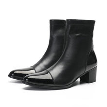Italian Steel Pointed Toe Western Styles Double Buckle Strap Boots