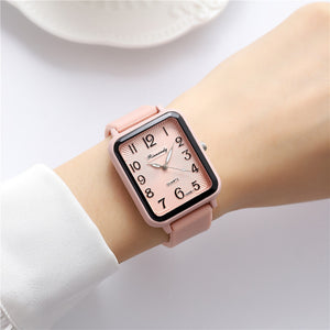 Rectangle Digital Simple Quartz Watch