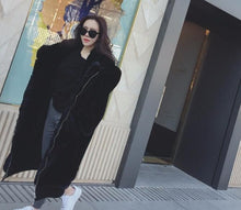 Large Long Solid Color Faux Fur Hooded Coat