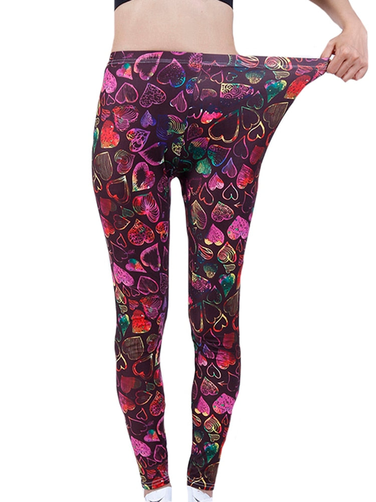 Colorful Print High Waist Soft Leggings