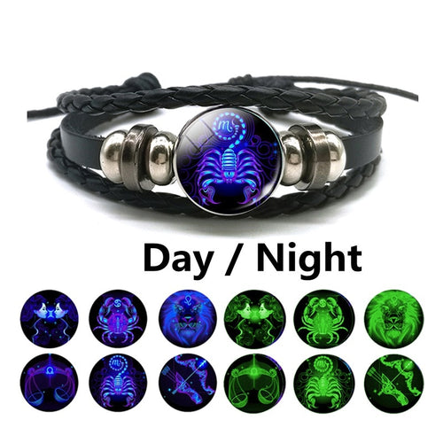 Glow In The Dark Constellation Braided Bracelet