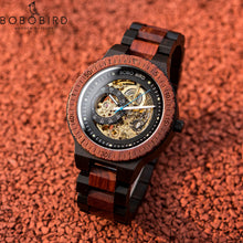 Bobo Bird Mechanical Wooden Luminous Wristwatch