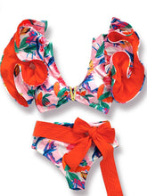 Two-Piece Padded Bra Ruffled Bikini Set