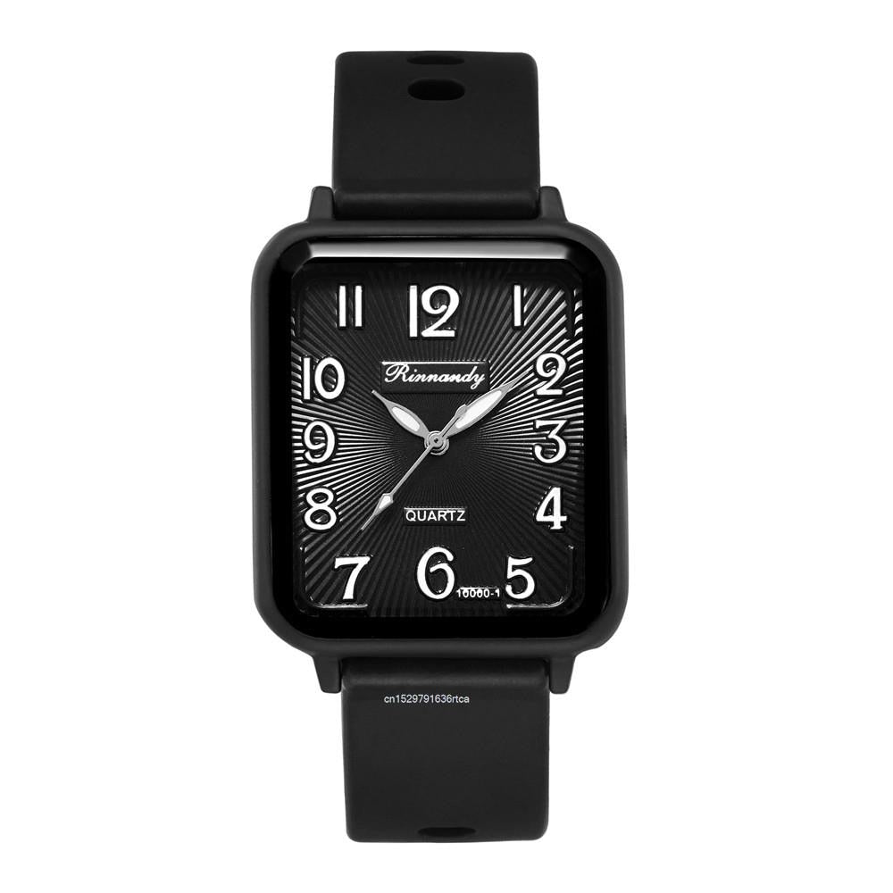 Rectangle Digital Simple Quartz Watch