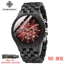 Wooden Multifunction Dial Luminous Watch