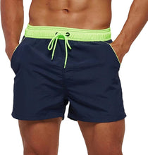 Two-tone Drawstring Closed Swimming Trunks