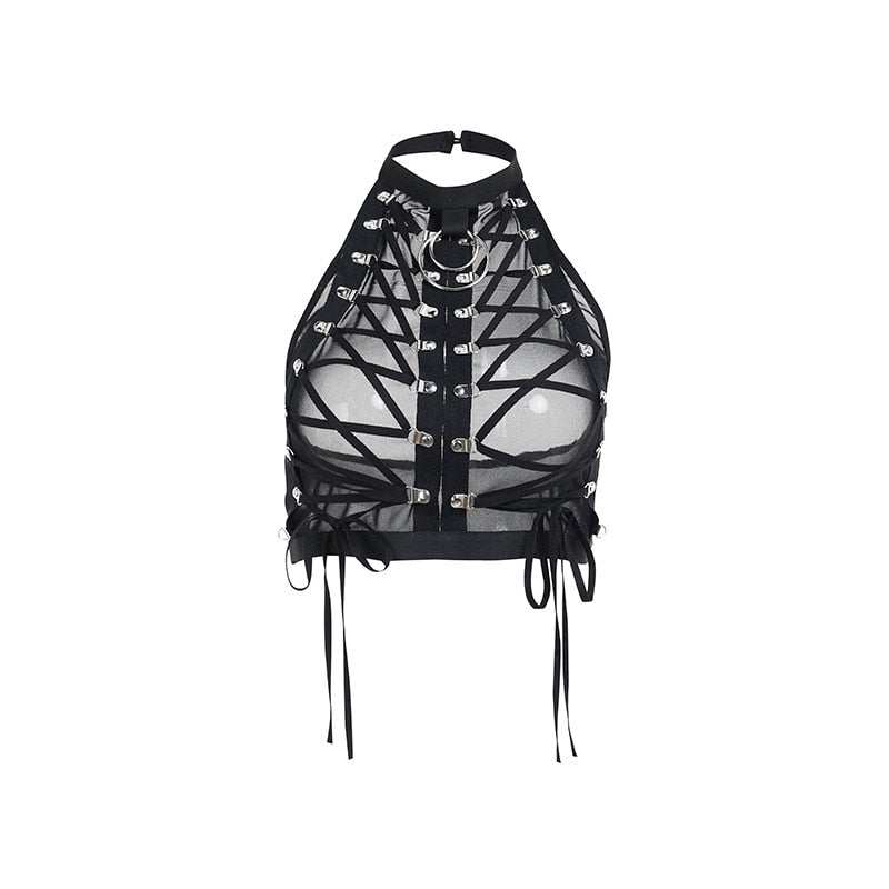 Goth Cross Print Aesthetic Tank Top
