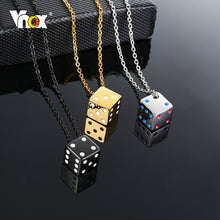 Cool Cube Dice Style Stainless Steel Necklace