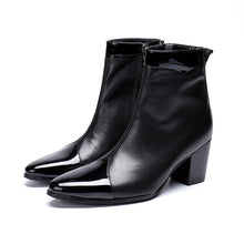 Italian Steel Pointed Toe Western Styles Double Buckle Strap Boots