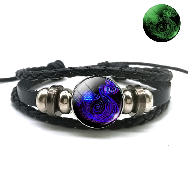 Glow In The Dark Constellation Braided Bracelet