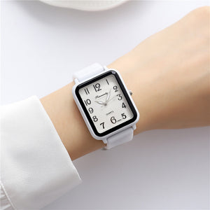 Rectangle Digital Simple Quartz Watch