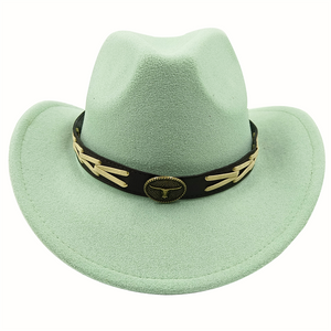 Faux Suede Western Hat