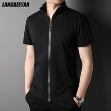 Trendy Cool Short Sleeve Zippered Shirt