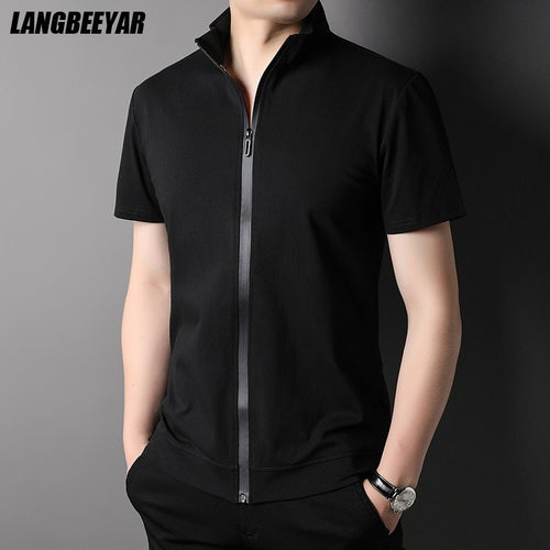 Trendy Cool Short Sleeve Zippered Shirt