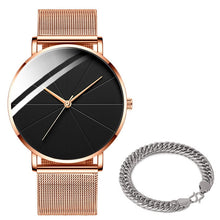 Minimalist Simple Ultra Thin Stainless Steel Mesh Belt Watch