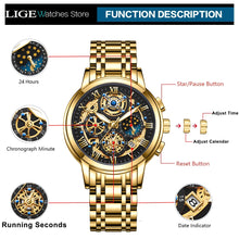 LIGE Waterproof Business Sports Watch