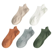 5 Pairs/set Cotton Soft Breathable Solid Colorful Crew Sock