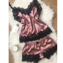 Stretch Satin Two-piece Pajama Set