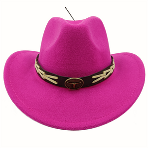 Faux Suede Western Hat