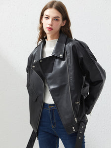 Fitaylor Faux Leather Jacket