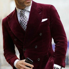 Double Breasted Italian Style Velvet Blazer