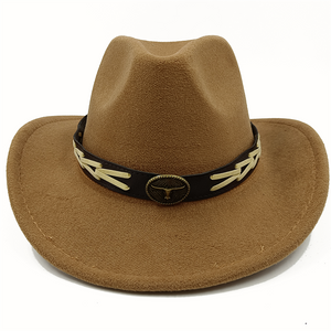 Faux Suede Western Hat