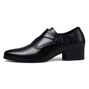 Pointed Toe Side Buckled Oxfords