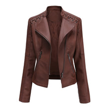 Faux Leather Slim Fit Coat