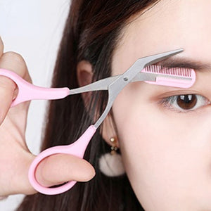 Eyebrow Trimmer Stainless Steel Scissors