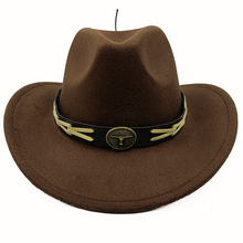 Faux Suede Western Hat