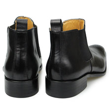 British Style Block Carved Slip-On Boots