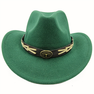 Faux Suede Western Hat