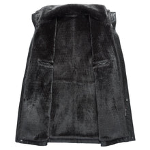 Fur Integrated Leather Mid-length Jacket