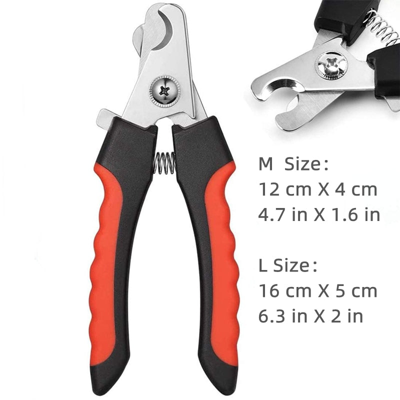 Stainless Steel Professional Pet Nail Clippers with Safety Guard