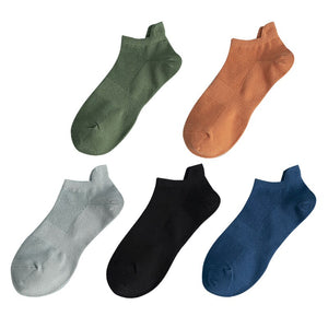 5 Pairs/set Cotton Soft Breathable Solid Colorful Crew Sock