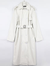 Extra Long Oversized Faux Leather Trench Coat