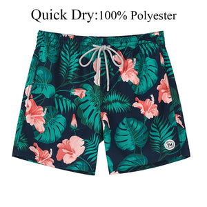 Quick Dry Beach Board Shorts with Mesh Lining