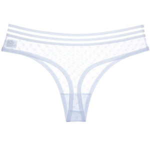 Cotton Transparent Low-Rise Seamless Panties