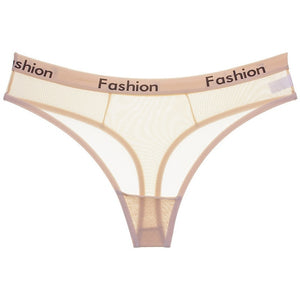 Cotton Transparent Low-Rise Seamless Panties