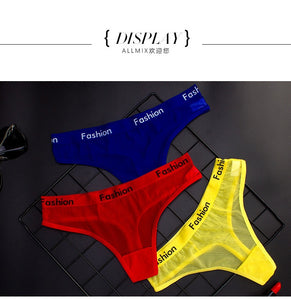 Cotton Transparent Low-Rise Seamless Panties