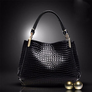 Designer Crocodile Print Two-strap Purse