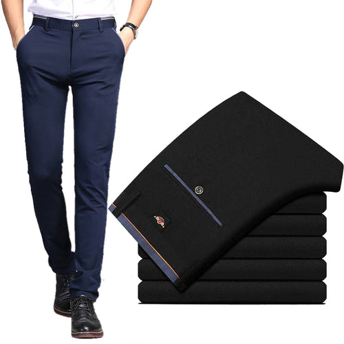 Business Office Elastic Wrinkle Resistant Classic Trousers