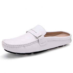 Flat Soft Leather Slip-on Loafer