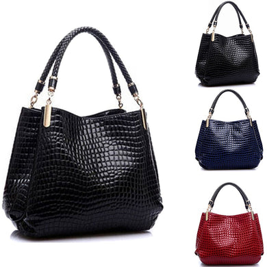 Designer Crocodile Print Two-strap Purse