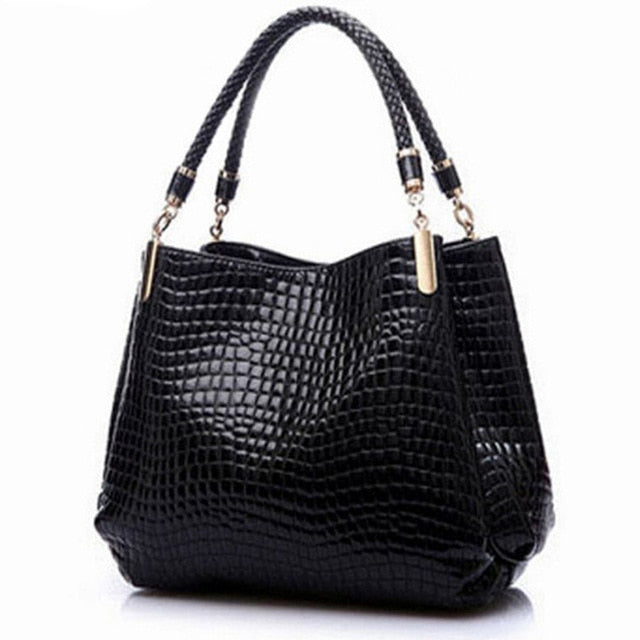 Designer Crocodile Print Two-strap Purse