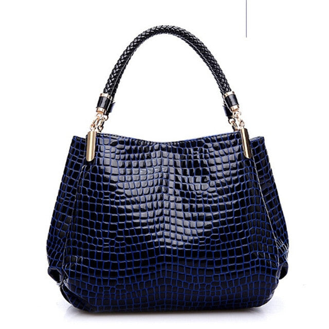 Designer Crocodile Print Two-strap Purse