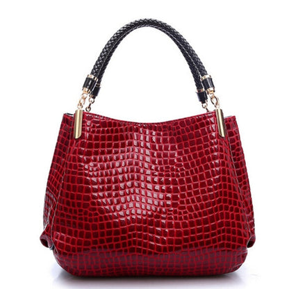 Designer Crocodile Print Two-strap Purse