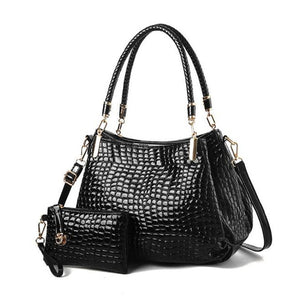 Designer Crocodile Print Two-strap Purse