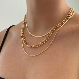 17KM Multi-layered Snake Chain Necklace